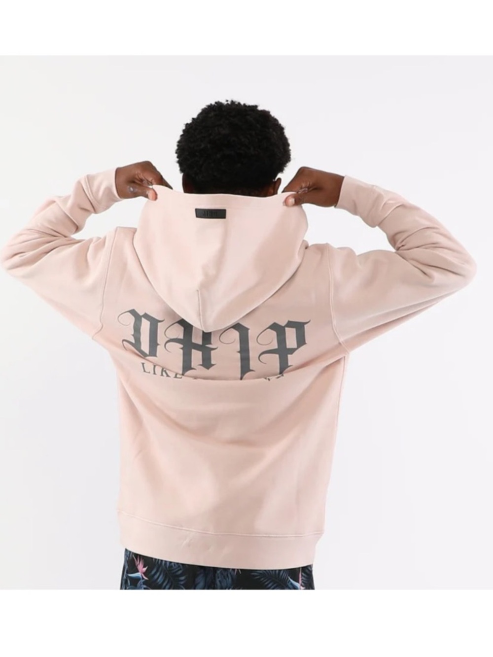 THE DRIP SHOP ANTIQUE GRAPHIC HOODIE- ROSE Boys You Large (10-12)